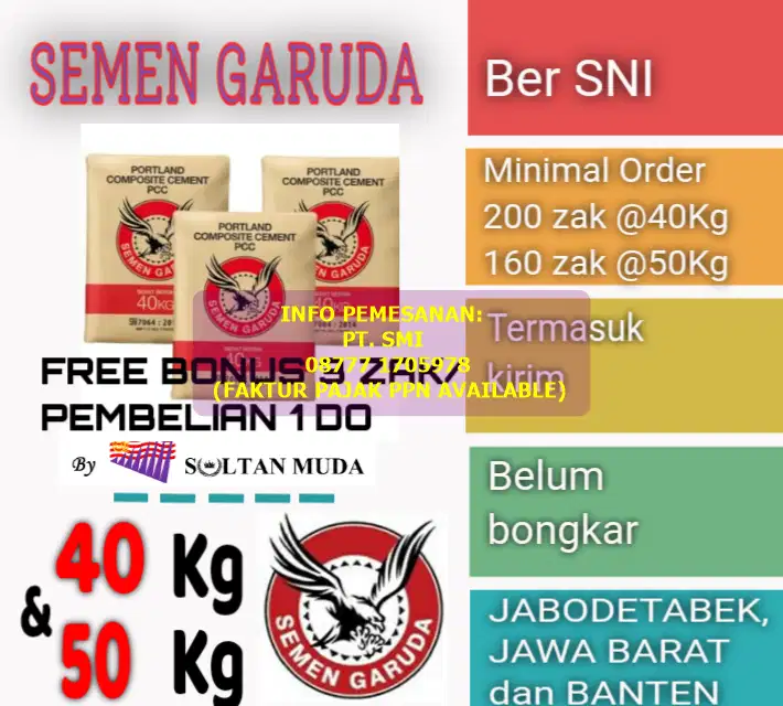 SEMEN GARUDA PCC HARGA MURAH DISTRIBUTOR MINIMAL ORDER 1 DO
