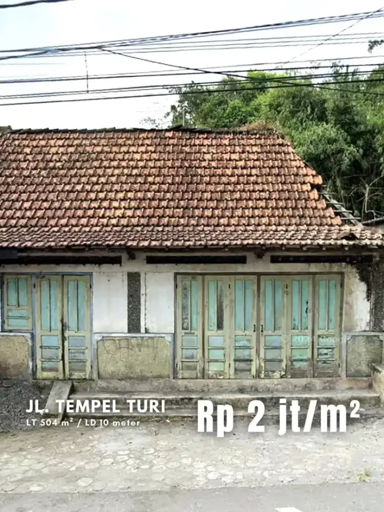 Dijual Tanah Pekarangan Strategis di Jalan Tempel Turi
