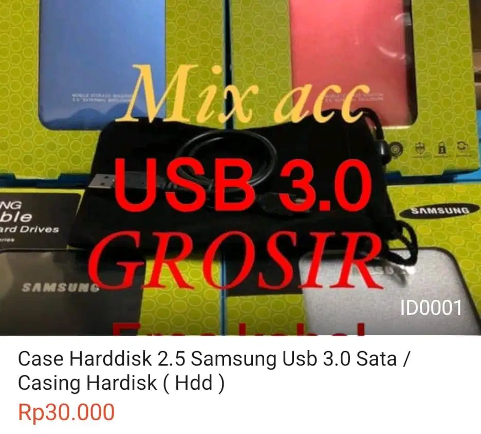 casing hardisk external 2.5 samsung warna silver