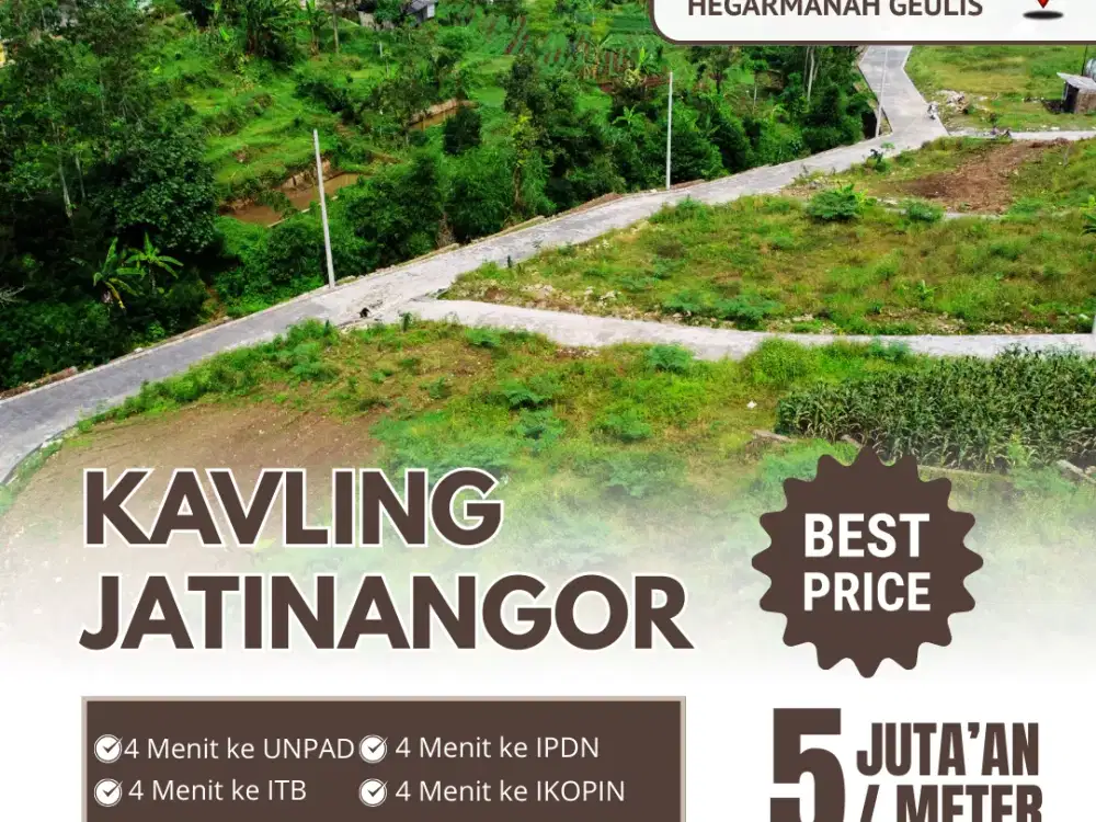 Kavling Tanah Jatinangor 4 Menit ke UNPAD Jatinangor