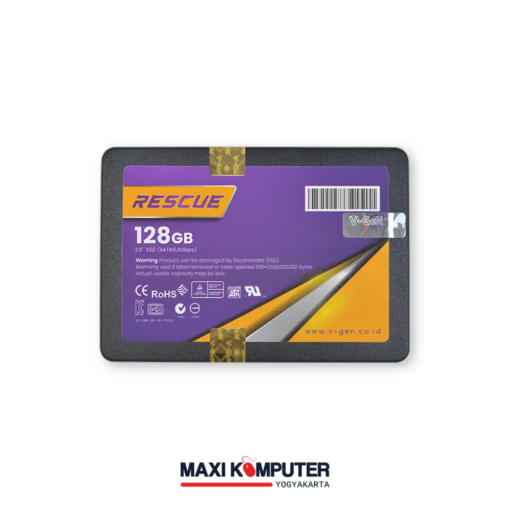 SSD V-GeN Rescue 128GB 500MBps Read 2.5 SATA III