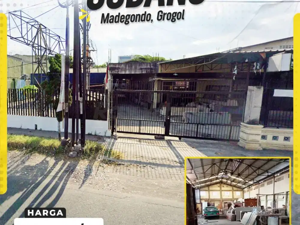 Disewakan Gudang di Madegondo Grogol dekat dengan Solo Baru