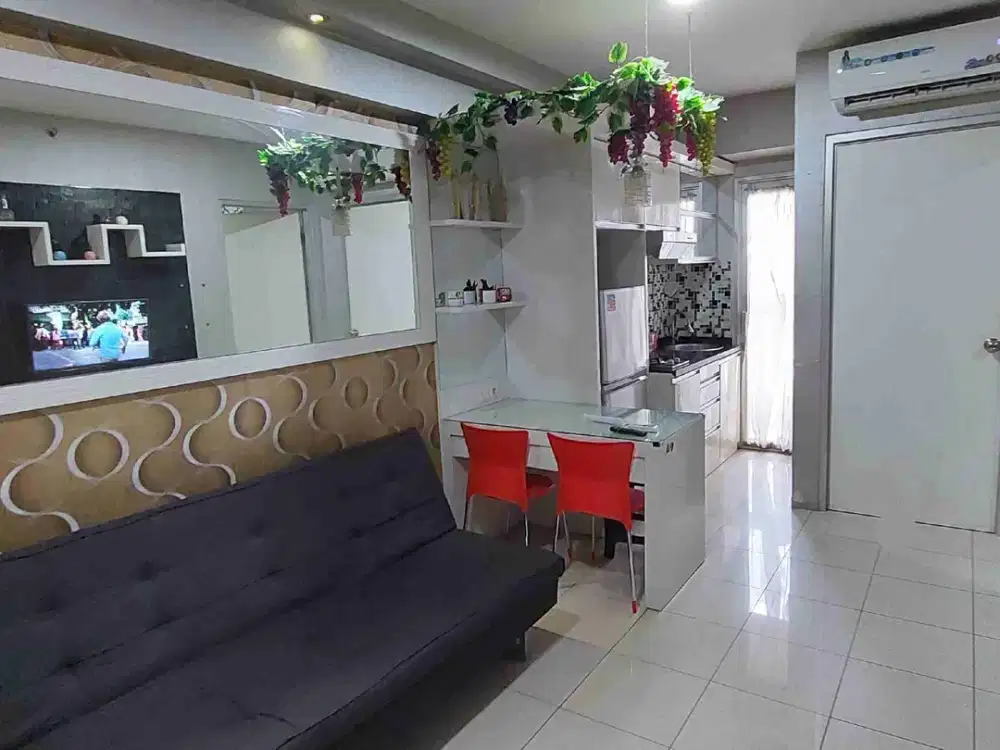 sewa cepat apartemen greenbay pluit 2br full furnish view kolam