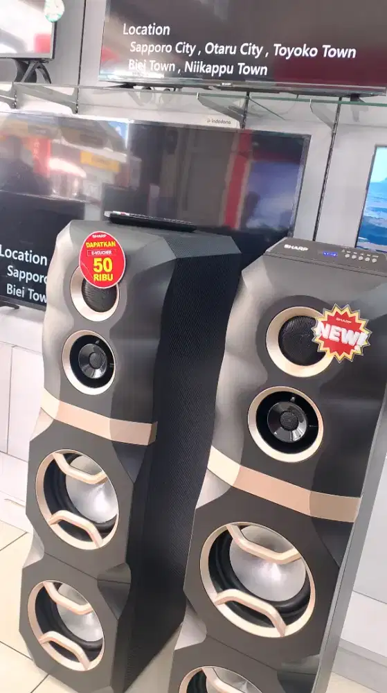 Speaker aktif sharp model terbaru kredit menggunakan home credit