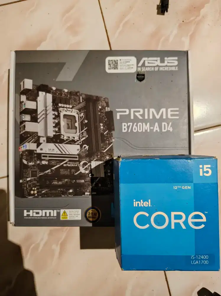 Paketan intel core i5 12400 asus prime B760M ddr4