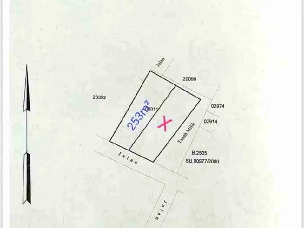 dijual tanah 2,53 are  di perumahan raya kampial nusa dua Kuta Selatan Badung Bali