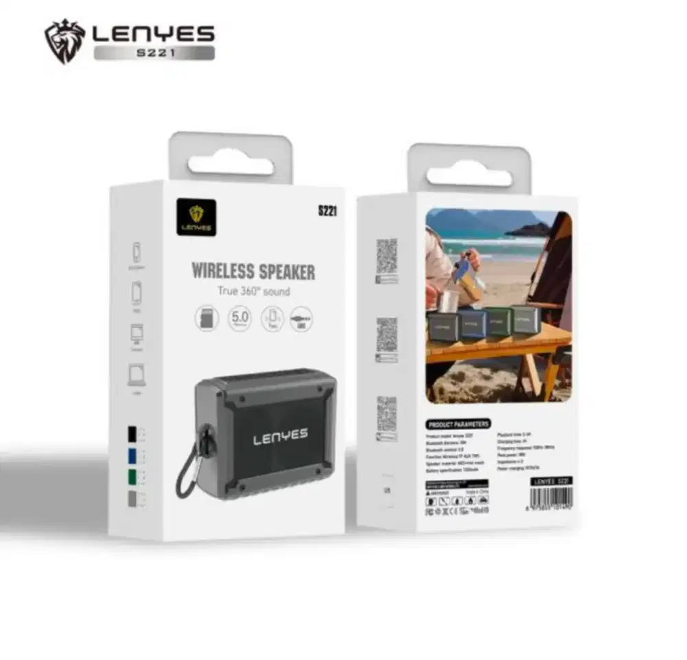Lenyes S221 Original Speaker Bluetooth Portable TWS Superbass