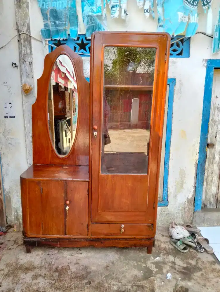 Tualet lemari rias jati