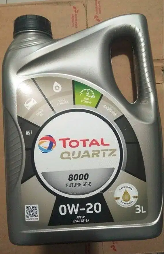 Oli TOTAL Quartz 8000 0w20 3ltr Agya Ayla Sigra Calya Brio [bkn Shell]