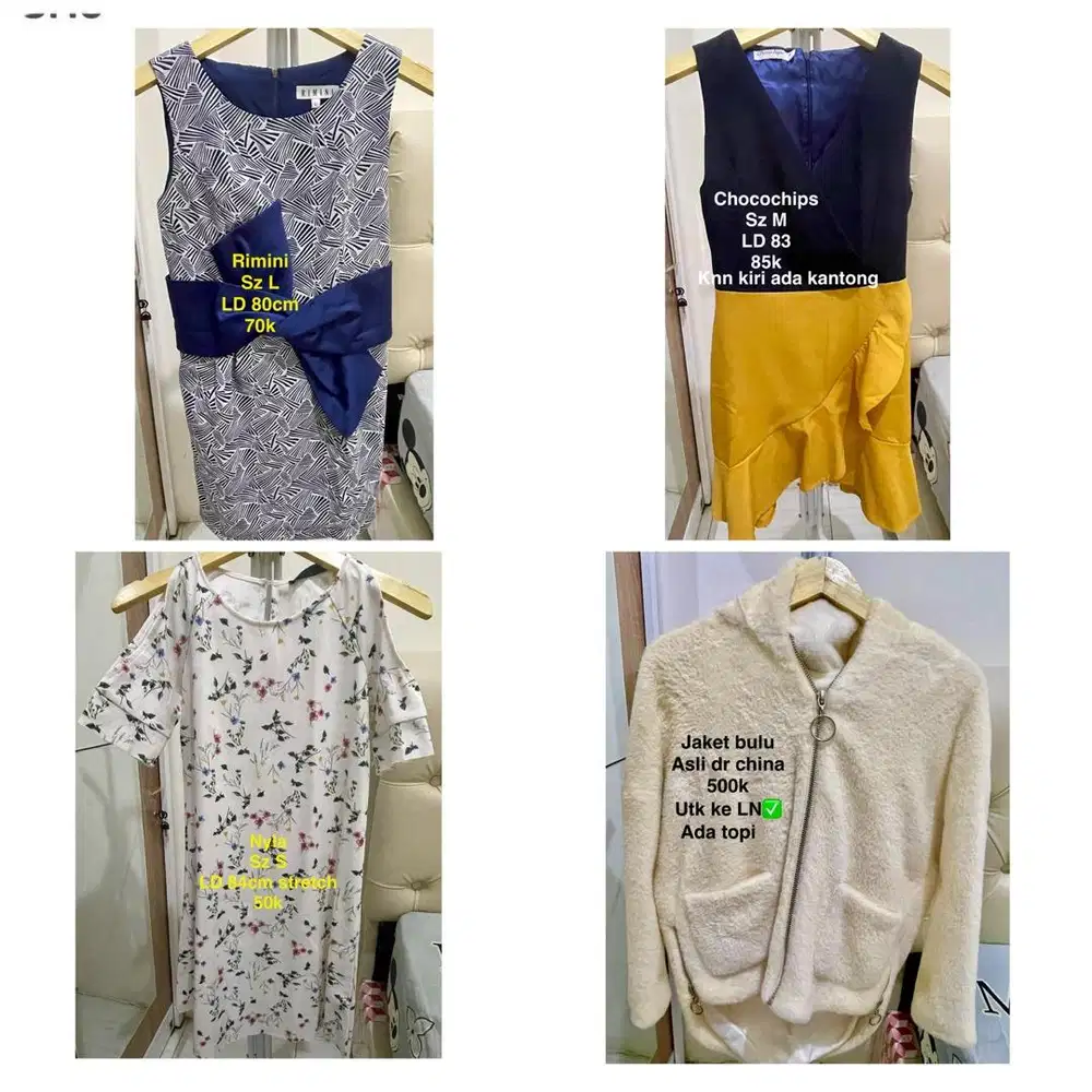 Preloved dress/ baju/ pakaian wanita/ bekas pakai