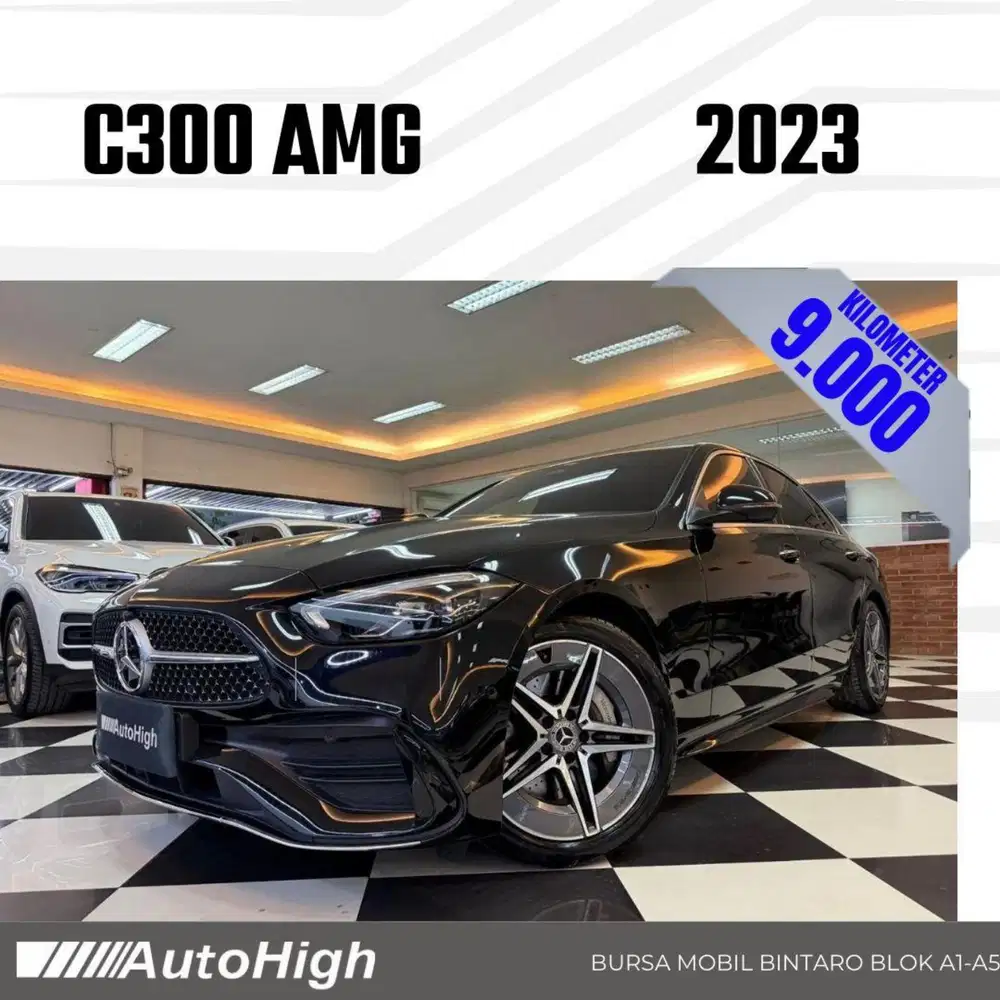DP10% [Km9.000] C300 AMG 2023 Black Reg 2024 #AUTOHIGH