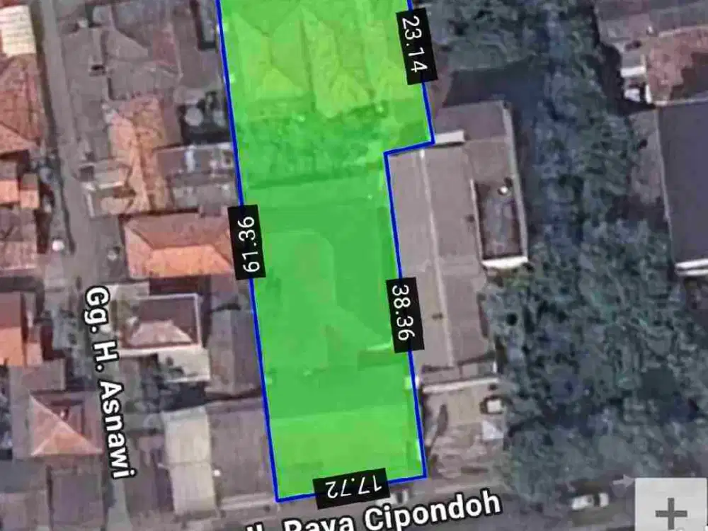 Dijual Kios dan Rumah di Pinggir Jalan Raya Cipondoh seluas 1.200 m2