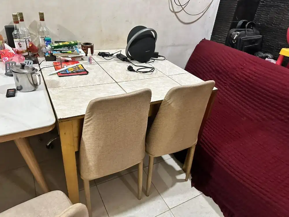 dijual cepat meja makan keramik meja serbaguna