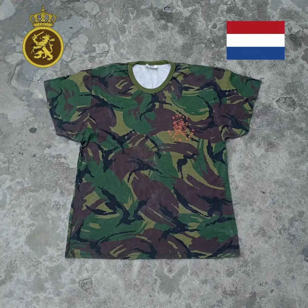 VINTAGE ROYAL DUTCH ARMY 1998 T- SHIRT ORIGINAL SIZE L