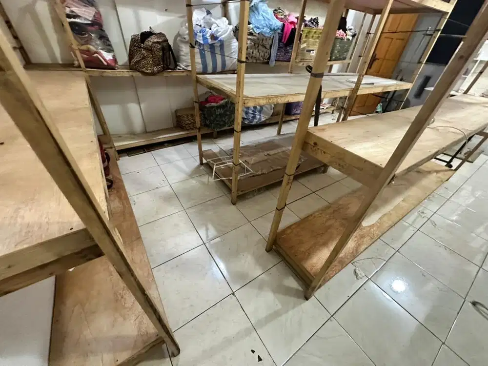 borongan rak kayu kokoh rak serbaguna