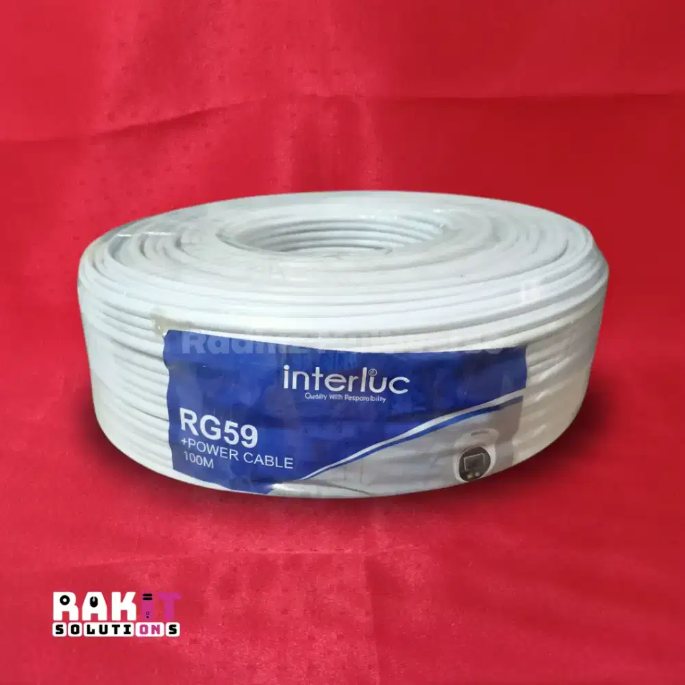 Kabel RG59 Interluc 100m – Sinyal CCTV Super Stabil
