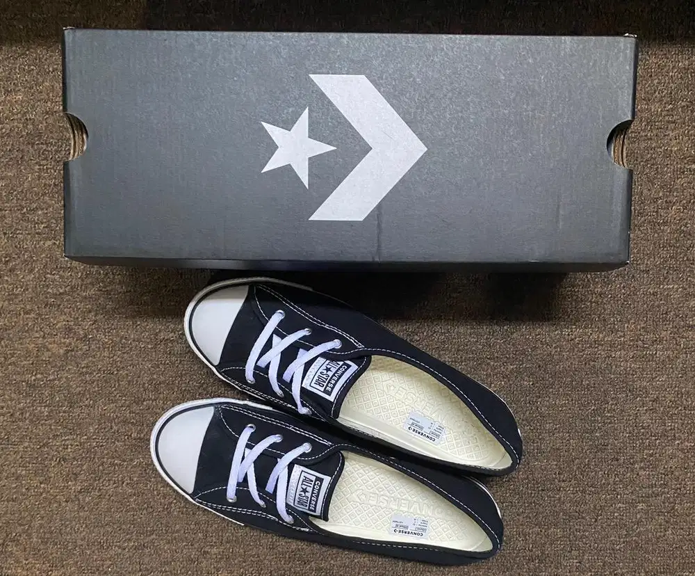 converse ballet lace - black