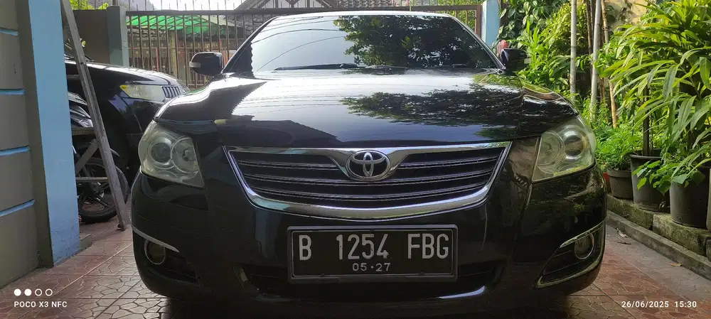 Toyota Camry 2.4V 2007 Matic Hitam Pajak Panjang