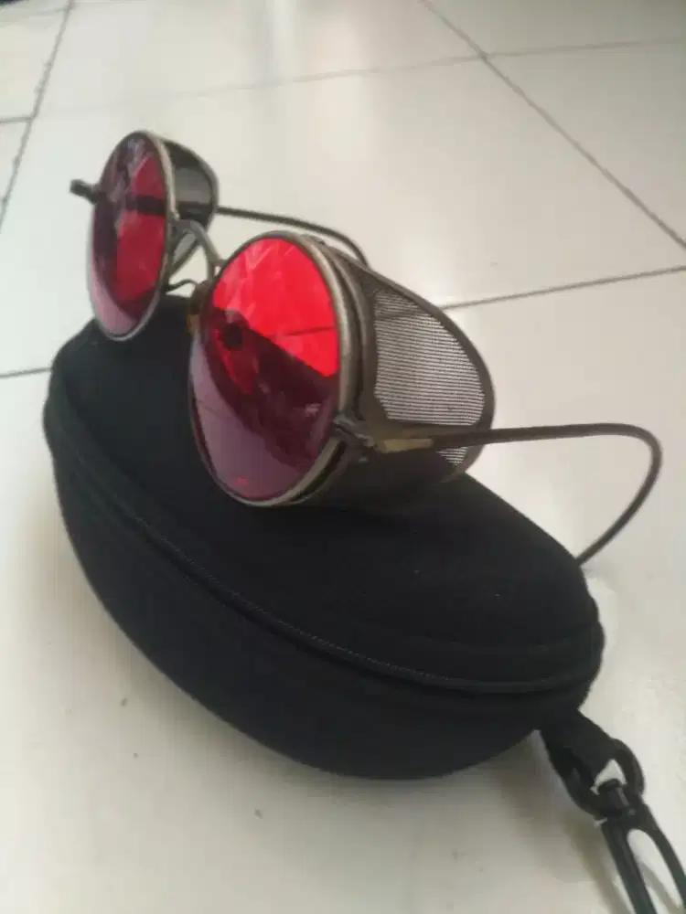 kacamata antik steampunk RED WELSH perang dunia ke-2 Wwii