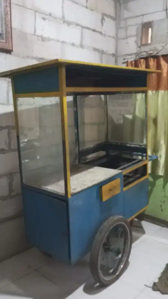 gerobak dagang full plat