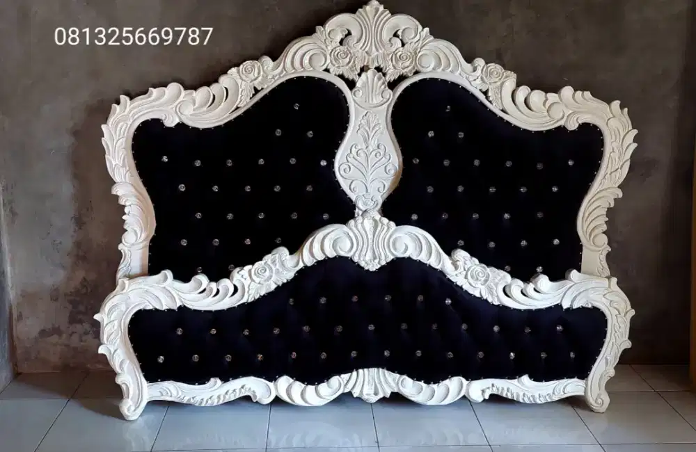 Tempat Tidur Ukir Jepara Dipan Mewah Jok Hotel villa Grosir Furniture