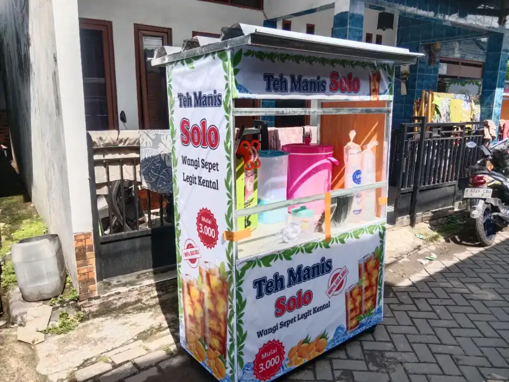 Gerobak teh solo lengkap