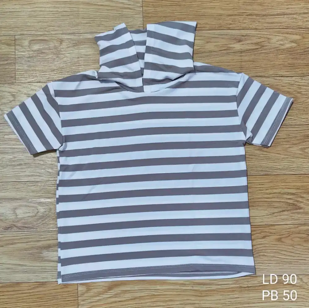 Atasan Hoddie Stripe