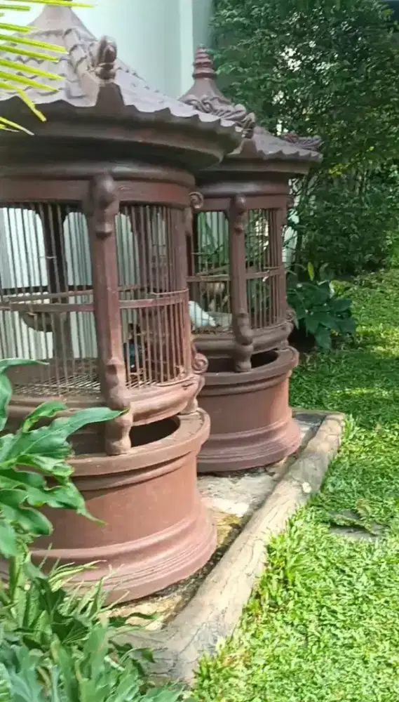 Kandang burung beton bekas