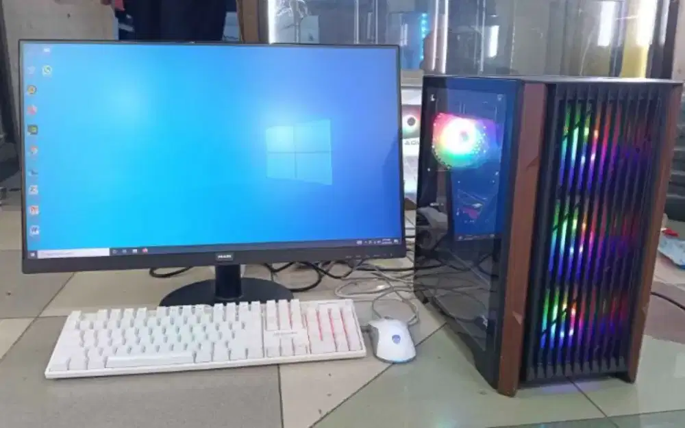 Komputer PC gaming & editing core i5 gen12 VGA GTX1650 ram 64gb,LED 27