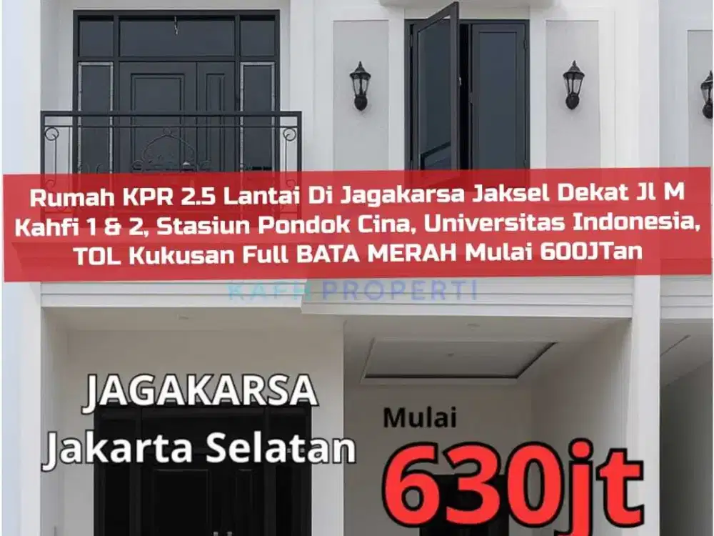 Rumah KPR Di Jagakarsa Dekat Jl M Kahfi 1 Stasiun Pondok Cina UI TOL