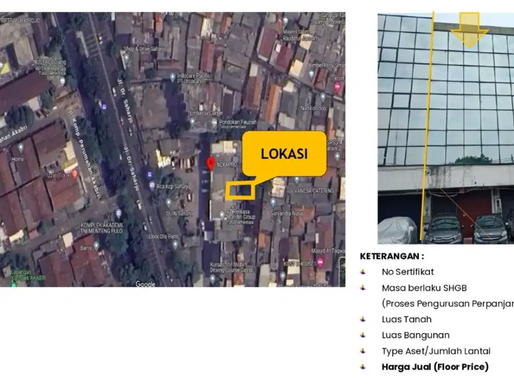 Jual Ruko di Tebet Saharjo Jakarta Selatan