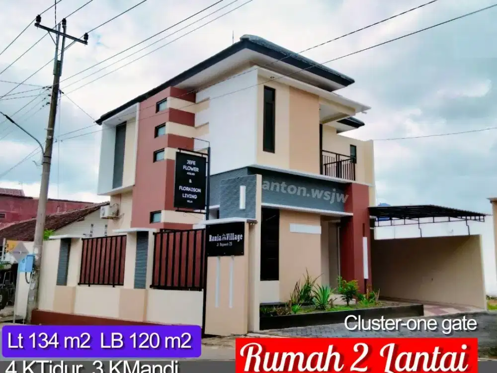 Rumah 2 lantai Jogja SIAP HUNI CLUSTER Lt 134 m² LB 120 m² SHM-IMB