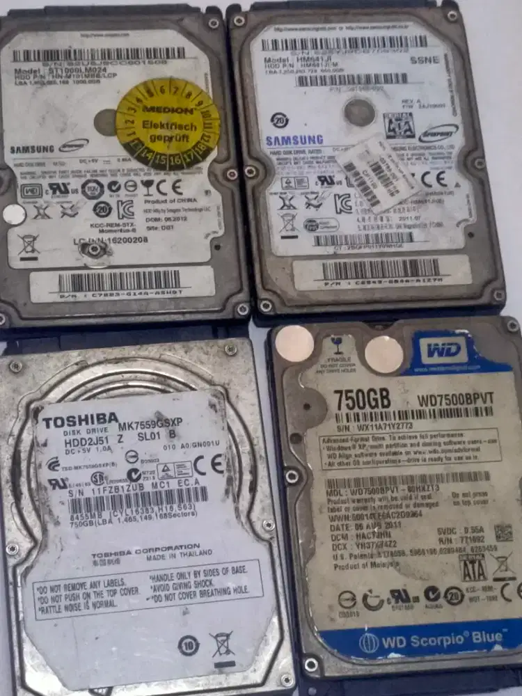 Hardisk laptop 640gb,750gb, 1tb rusak