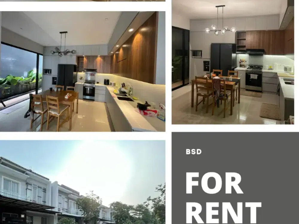 Di Sewakan rumah super cantik full interior and furnished Residence One bsd (samping binus bsd)
