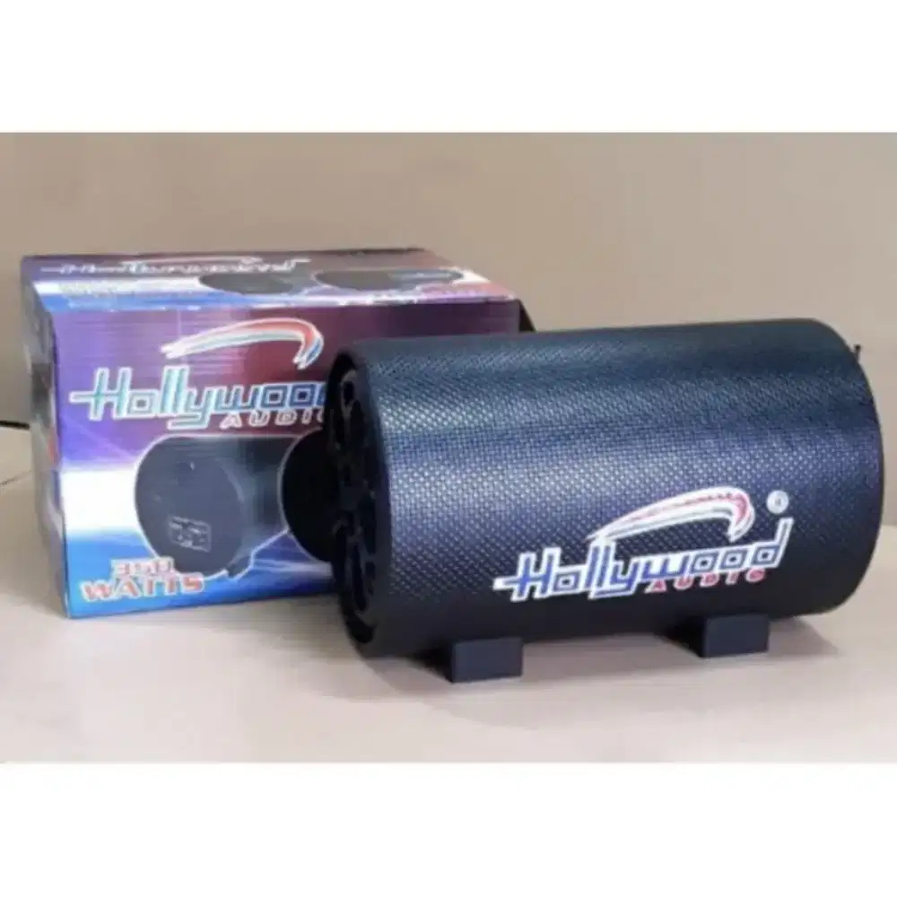 Ples pasang Subwoofer aktif basstube 10 inch merk Hollywood + Pasang