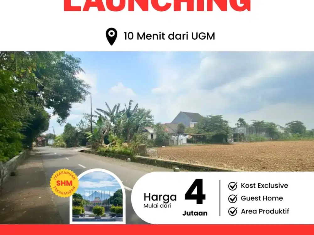 Dekat Hotel Hyatt Regency, Promo Harga Launching 500 Jutaan