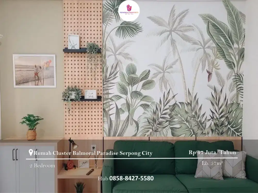 Disewakan Rumah Cluster Balmoral Paradise Serpong City Full Furnished