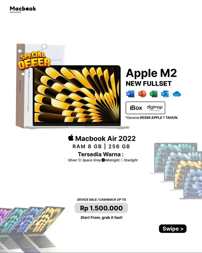 New Macbook Air 2022 RAM 8/256GB