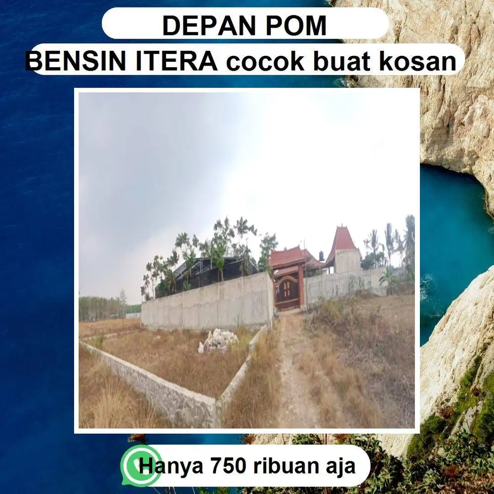 TANAH DEPAN SPBU KAMPUS ITERA COCOK UNTUK BANGUN KOSAN MAHASISWA