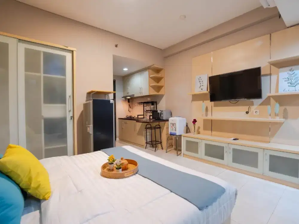 Sewa Apartemen Bulanan Tamansari Sudirman Tipe Studio, Fully Furnished - Lokasi Strategis Dekat WTC, SCBD, & MRCCC Siloam Hospitals