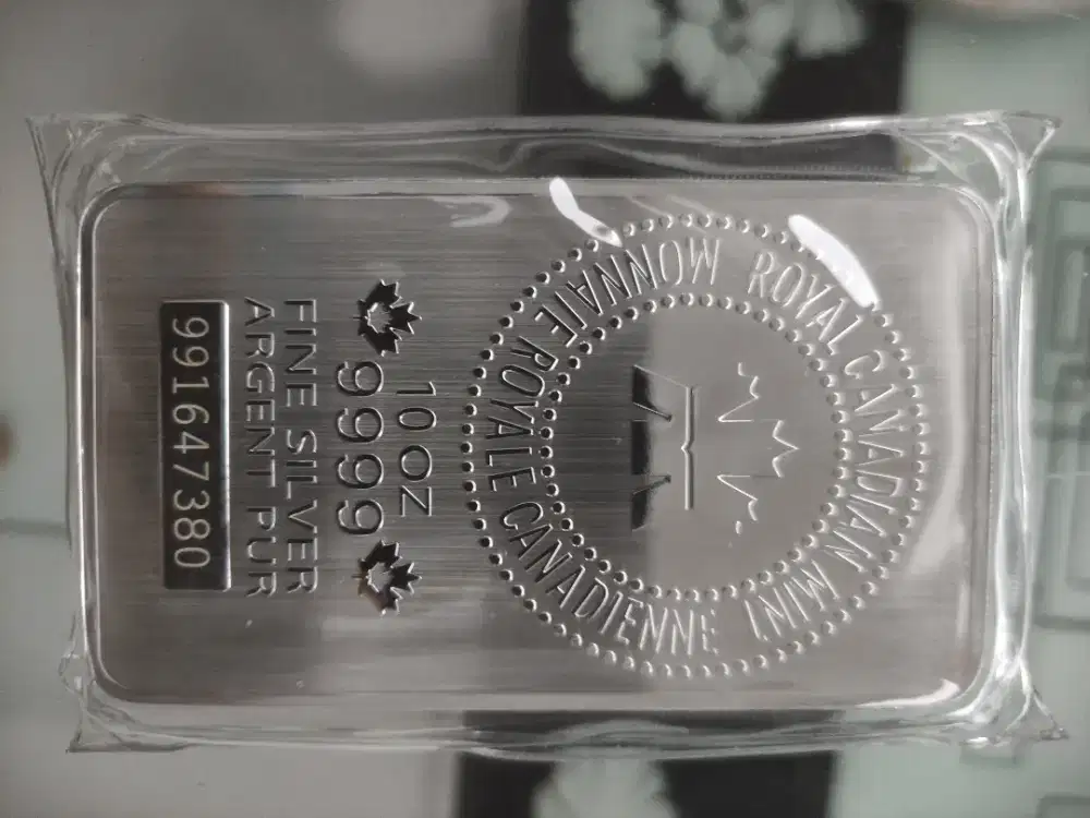 Perak batangan RCM Royal Canadian Mint