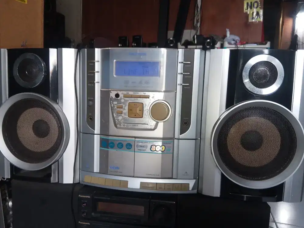 Full set Hi-fi Polytron speaker 6 in, full ori, Aux & radio ok