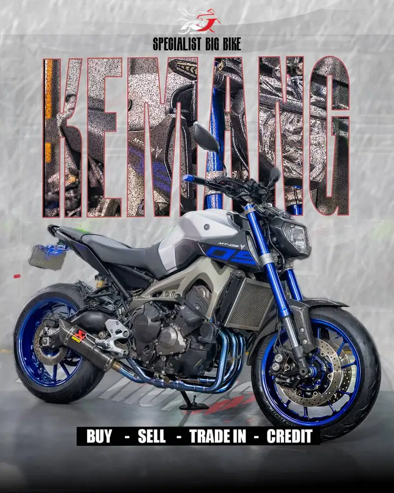 (BPKB & STNK) Yamaha MT09 Nik 2015 Akrapovic FS  Warna Silver Odo 19.0