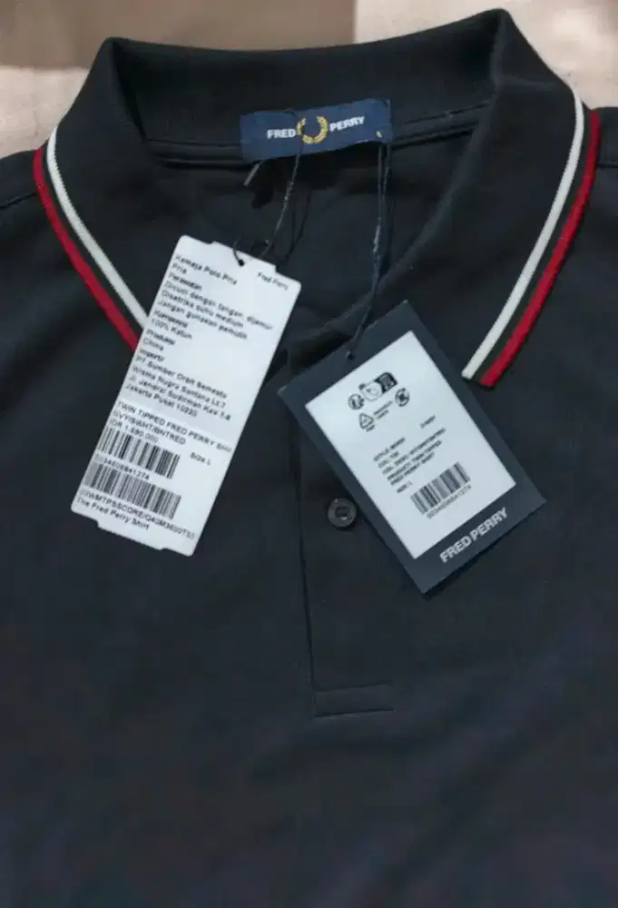 Polo Shirt Fred Perry M3600 (The Twin Tipped Shirt) Navy size L