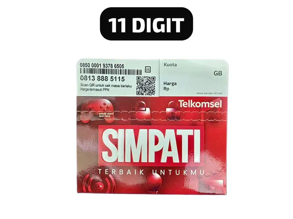 SIMPATI 11 DIGIT nomor cantik kartu perdana simpati telkomsel murah