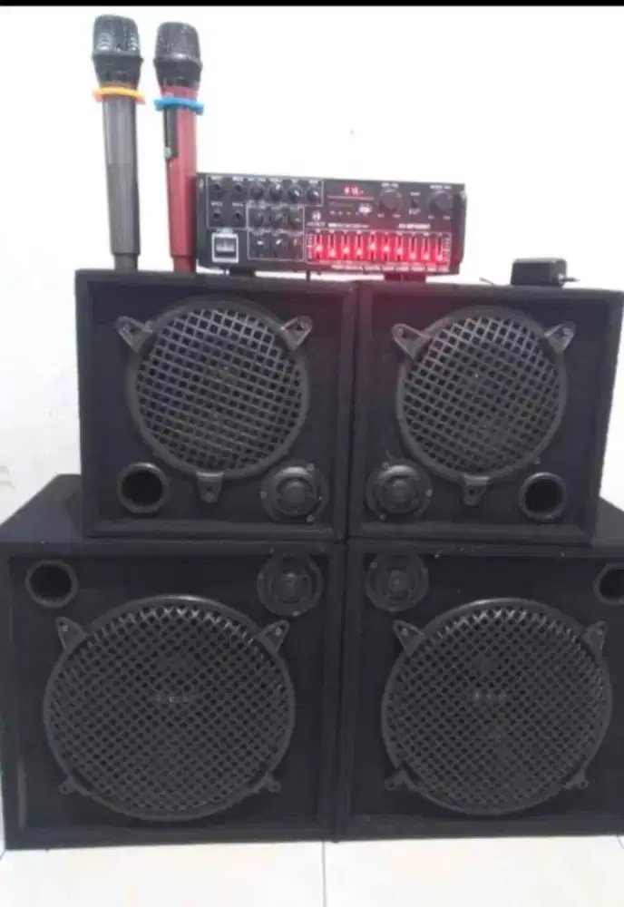 COD sudah termasuk pasang paket karoke 12in+8in bluetooth suara jernih