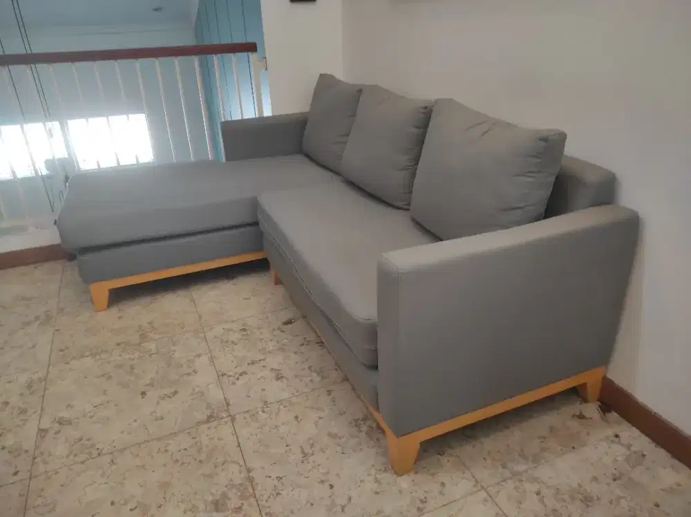 Sofa L putus, Frame ukuran 210 x 160 dibuat jok lepasan