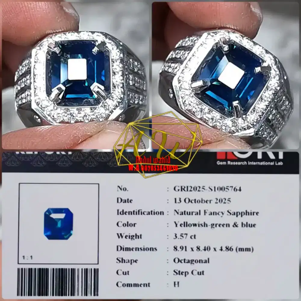 NATURAL FANCY SAPPHIRE 3.57CARAT