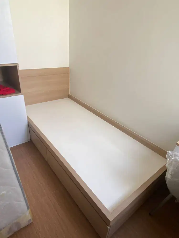 Dipan Kasur Japandi dengan 3 Laci / Japandi Bed Frame with 3 Storage