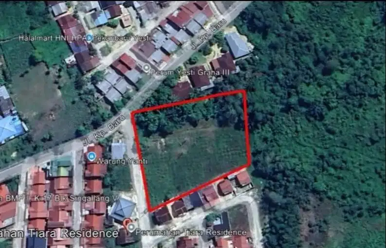 Dijual tanah di Jl. Kp. Baru, Tenayan Raya, 4500 m2